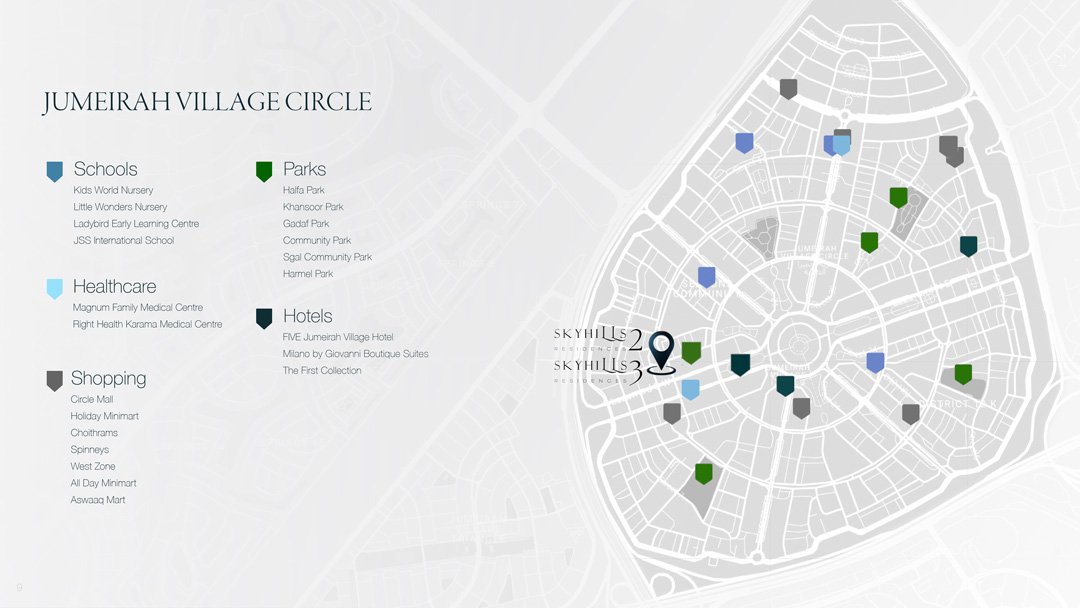 JVC Circle location map