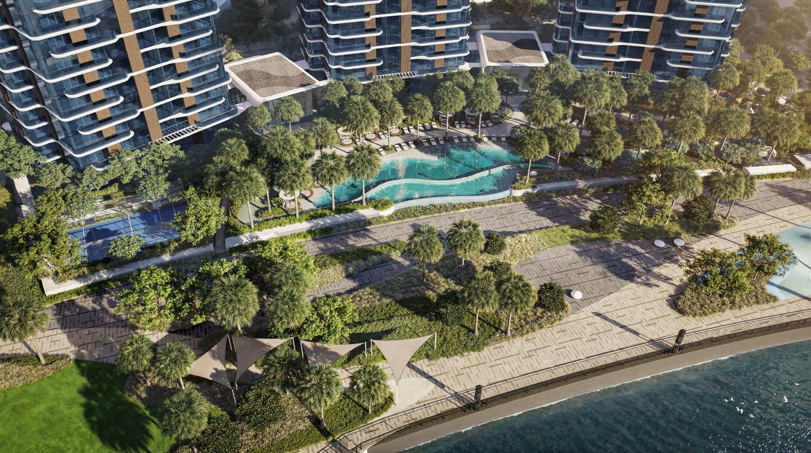 Swimming pool and promenade
